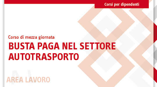 Immagine Corso online: busta paga settore autotrasporto | Euroconference